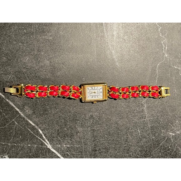 Gold and Red Rope Sonnet Watch - New Battery - Picture 5 of 7